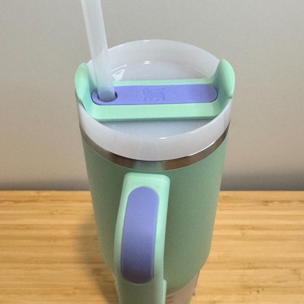 Stanley Quencher H2.0 FlowState 30 oz Tumbler Mint Green Purple NWT - Picture 5 of 13